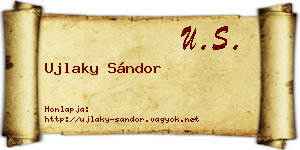 Ujlaky Sándor névjegykártya