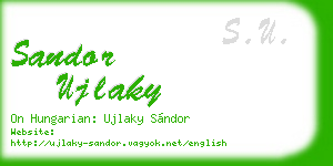 sandor ujlaky business card
